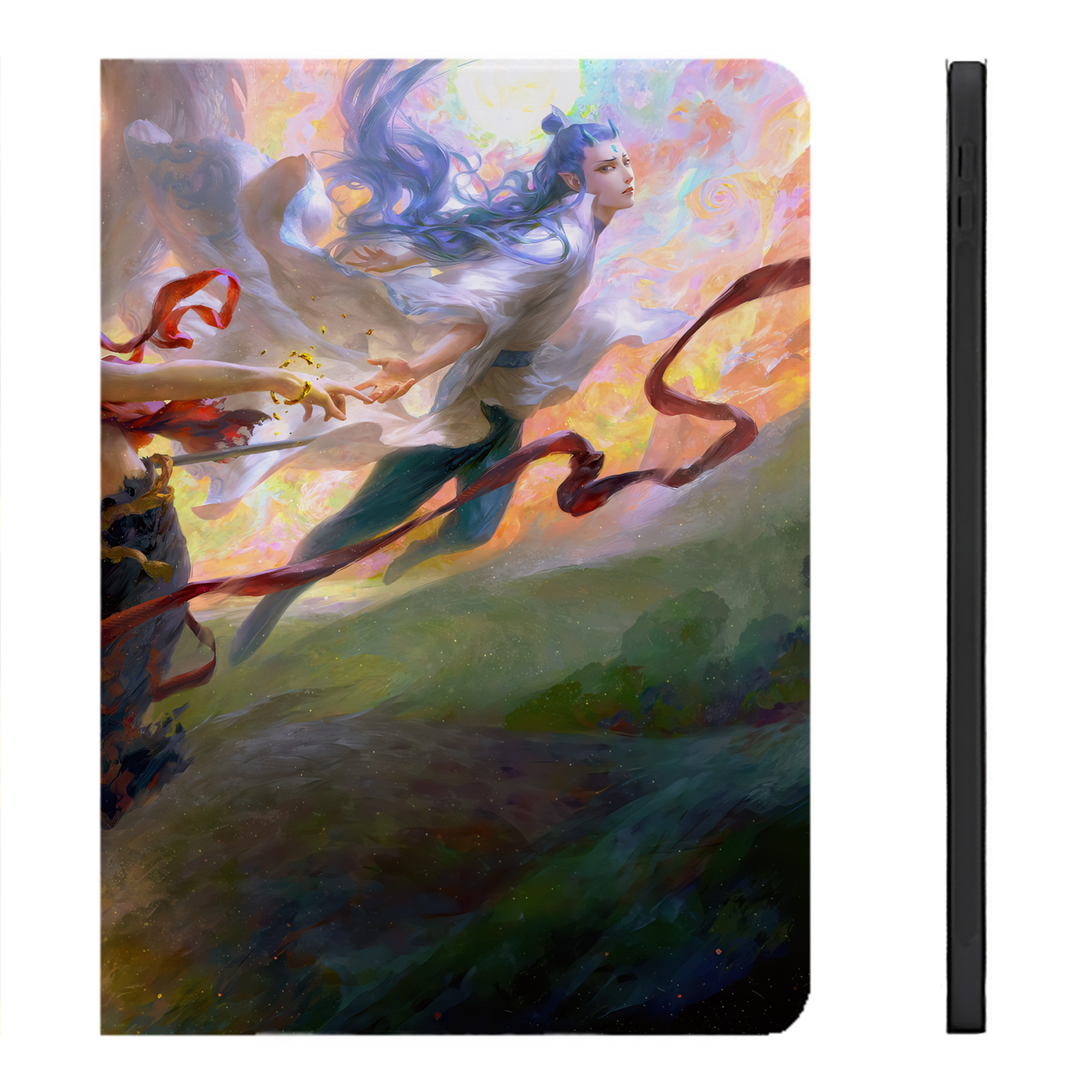 （画像用） Ne Zha 2 ナタ 魔童の大暴れ IPadケース ペンホルダー付き ブックスタイルデザイン